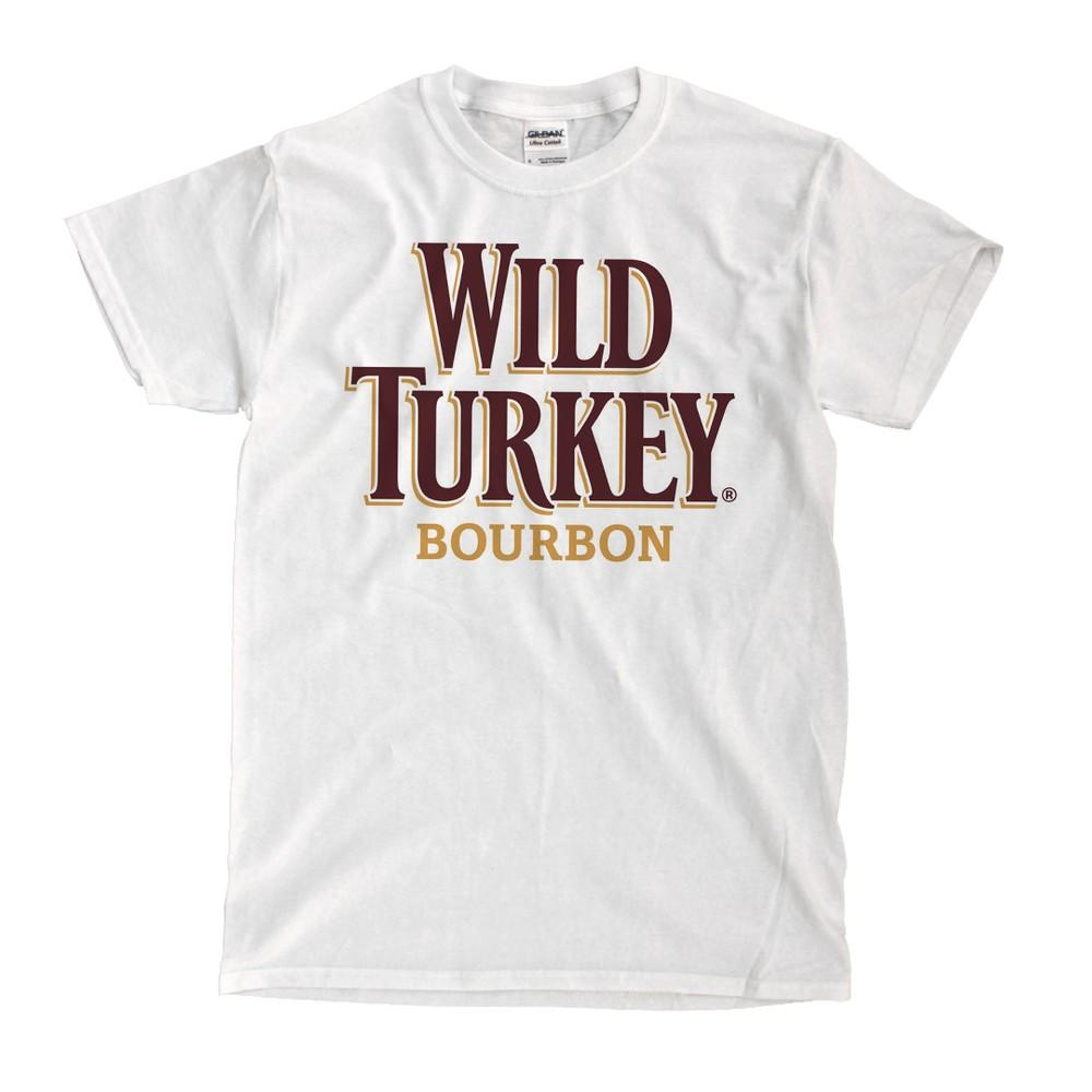Wild Turkey Bourbon Logo White T-Shirt - Ships Fast! High Quality! Unisex T-Shirt XXL