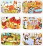 Hot New 60 Pieces Wooden Puzzle Toys for Children Cartoon Vehicle Animal Wood Jigsaw Baby Learning Educational Toy Kids Gift