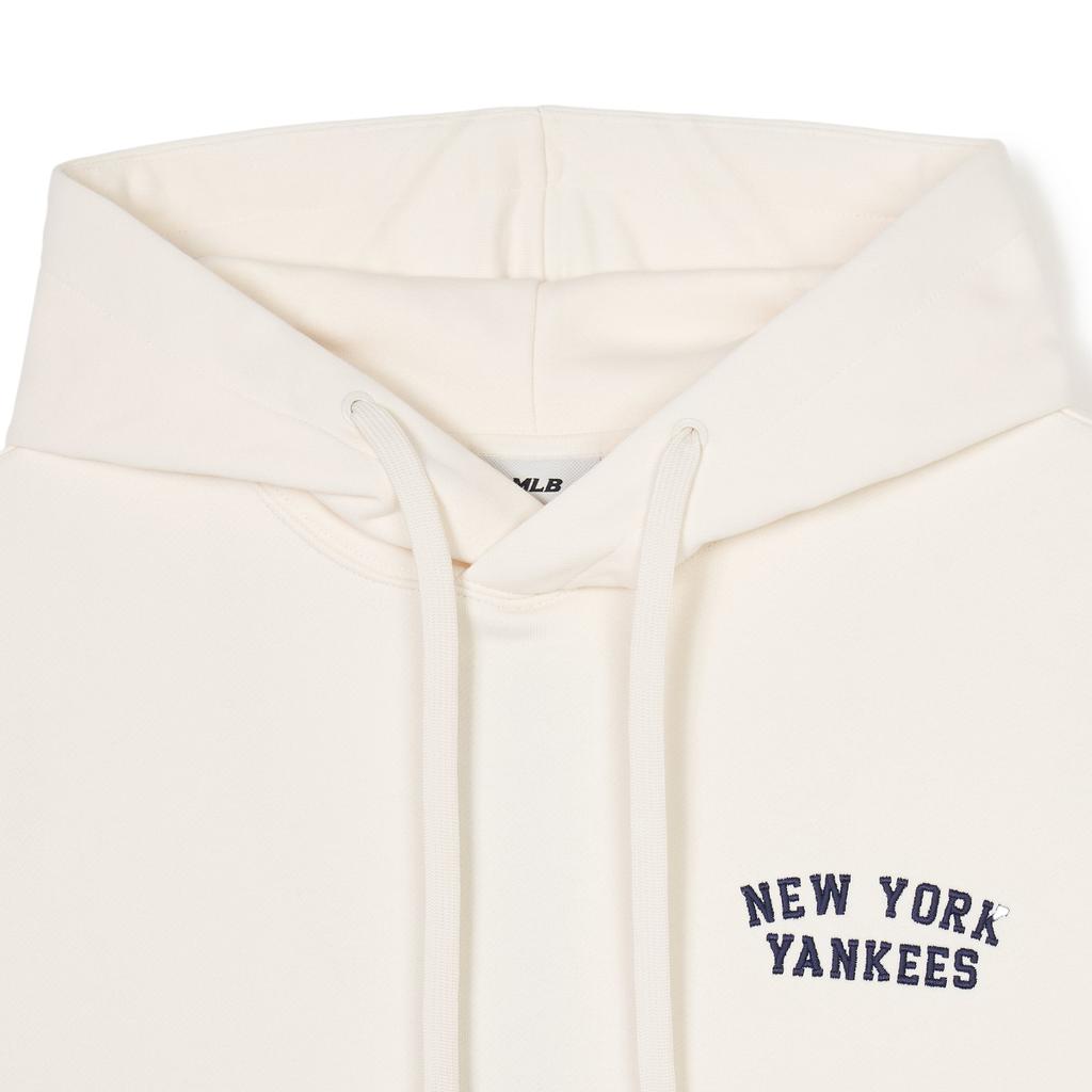 MLB SS24 New York Yankees Small Logo Embroidered Letter Hoodie Unisex Hoodies Cream 3AHDB1141-50CRS