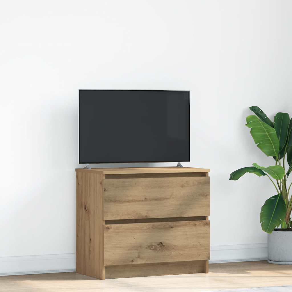 TV Cabinet in Artisan Oak Finish 60 x 35 x 54 cm Particleboard