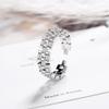 New 925 Sterling Silver Ring Heart Adjustable Simplicity Fashion Exquisite Student Girlfriend Jewelry Accessories Wedding Party