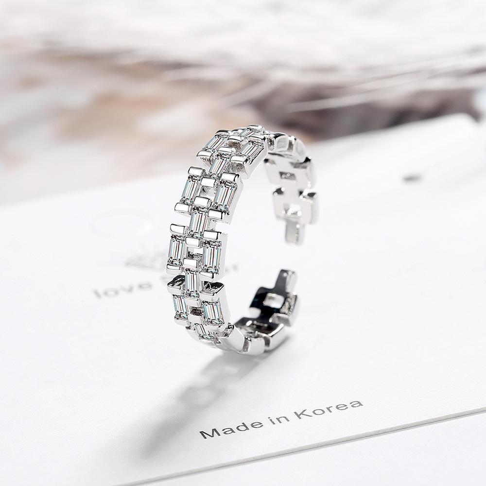 New 925 Sterling Silver Ring Heart Adjustable Simplicity Fashion Exquisite Student Girlfriend Jewelry Accessories Wedding Party