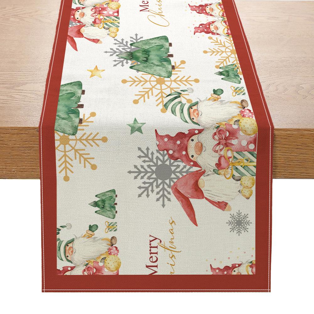 Christmas Printed Table Flag Linen Decorative Kitchen Table Small Tablecloth Festive Tablecloth