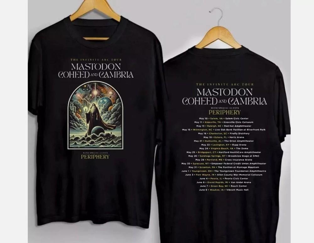 COHEED AND CAMBRIA amp; MASTODON Tour 2025 Unisex TShirt Full Size S3XL Unisex T-Shirt XXXXL