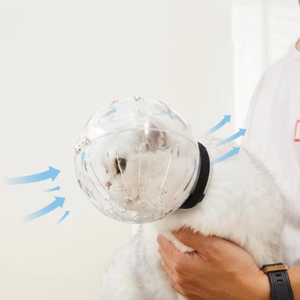 Sturdy Cat Head Cover Ball-shaped Pet Protective Helmet Paw Cover Anti-bite Mask  Prevent Licking