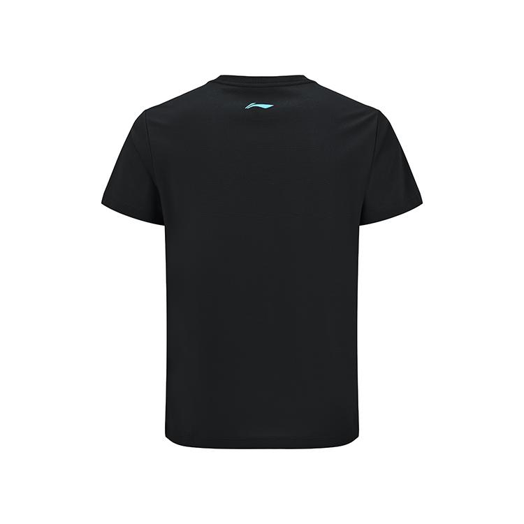 Li-Ning Breathable Casual Sports Short Sleeve T-Shirt Unisex Tops Black ATSV607-1