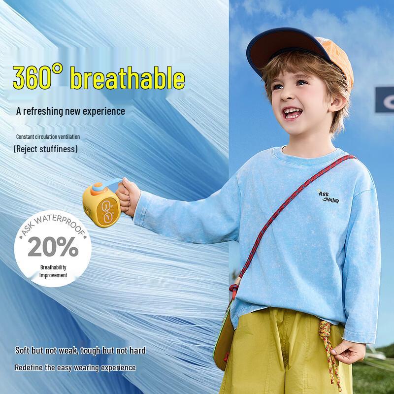 ASK JUNIOR Boys  Batik Drop-Shoulder Long-Sleeve T-shirt 110