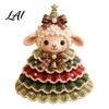 DIY Yarn Knitting Projects Animal Christmas Tree Crochet Kit Highland Cow Cute Handmade Holiday Ornament Dachshund Cat Crafting Kit for Beginners,