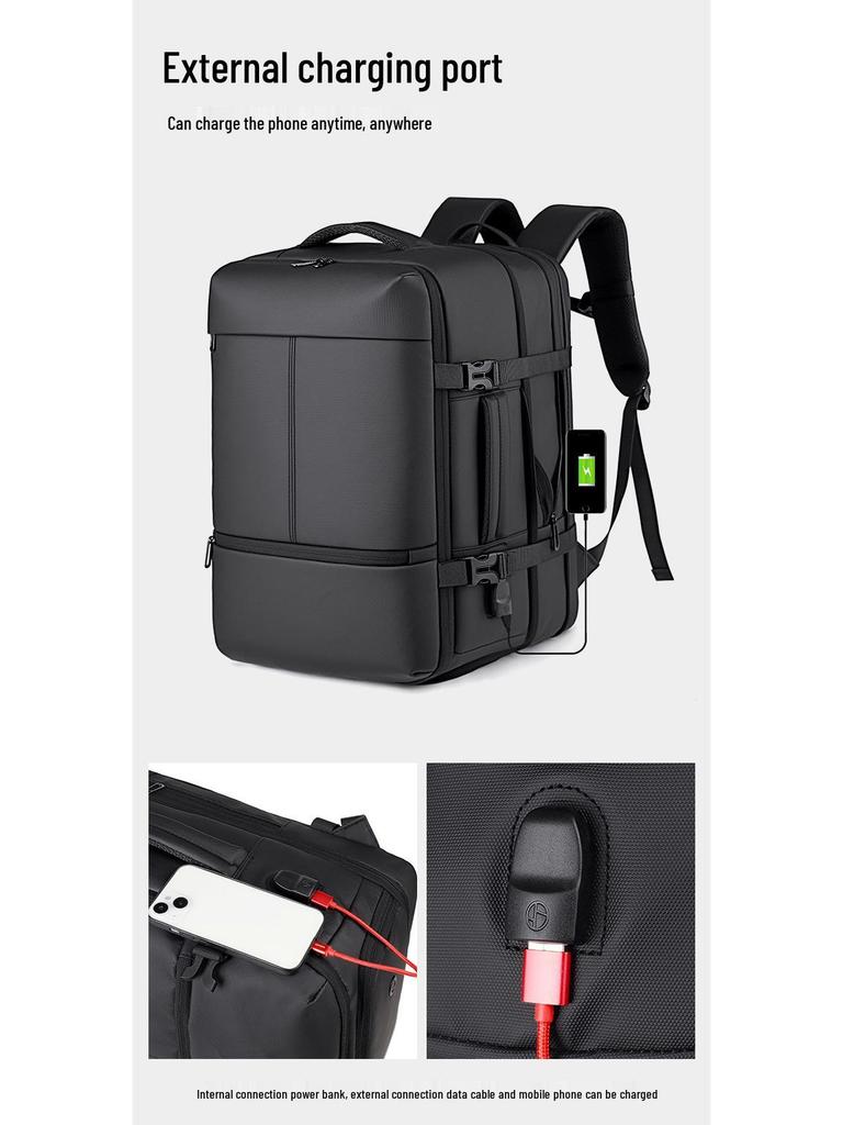 Expandable High-End Laptop Backpack with Shoe Compartment