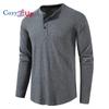 Cozy Up T-Shirts für Herren, BeefyT Henley-Shirts für Herren, Langarmshirts für Herren