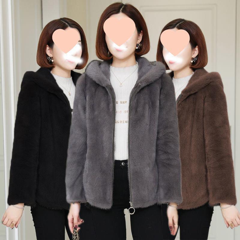 Women's Plush Velvet Hooded Cardigan: Stylish, Loose-Fit Sweater for Autumn/Winter
