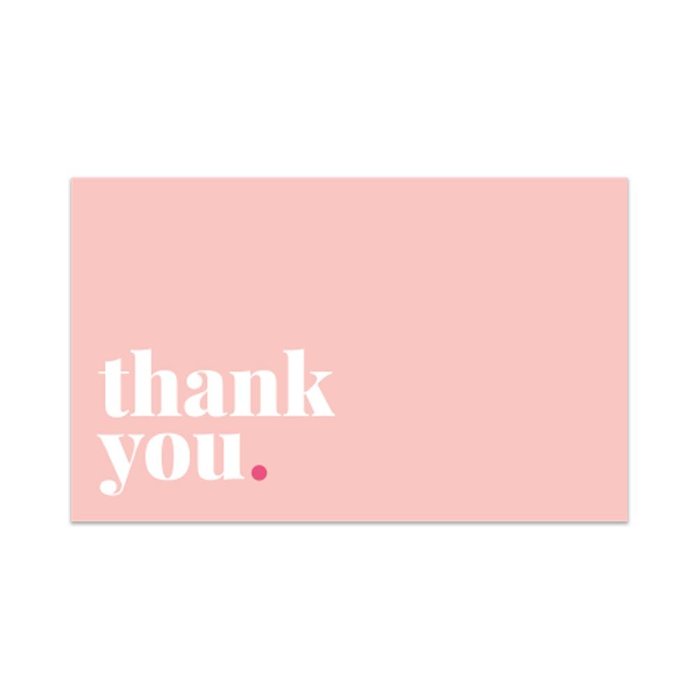 10-30pcs 9cm*5.4cm Pink Flowers Thank You Cards For Gift Card Box Package Decoration Shopkeeper Baking Small Business