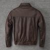 Vintage Red Brown Men Leather Jacket Oversized Style Black Genuine Cow Loose Man Bomber Coat Plus Size