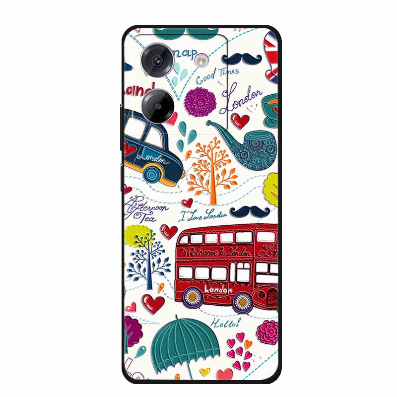 3D Emboss Case For POCO M7 Pro 5G Phone Case Relief Flowers Black Silicone Soft Back Cover For Xiaomi Poco M7 Pro Case Coque Bag