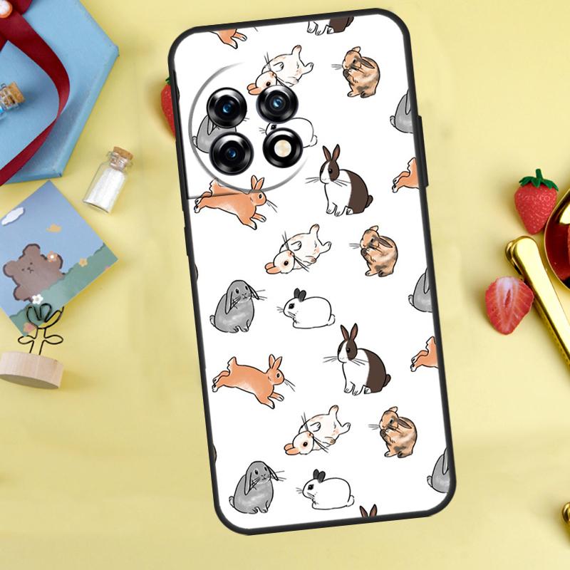 Rabbits Bunnies Case For OnePlus Nord 5 CE 2 3 4 Lite N20 N30 OnePlus 10T 12R 13R 13T 10 11 12 13 15 Cover