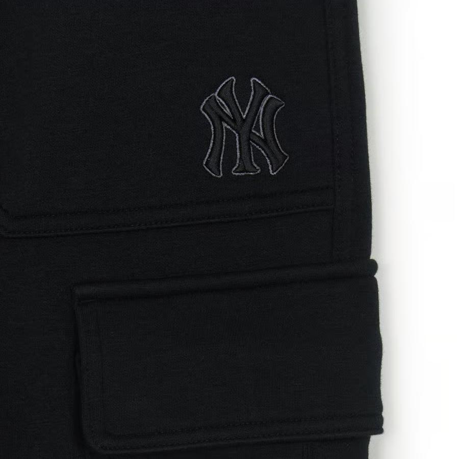 MLB New York Yankees Elastic Solid Color Cuffed Warm Work Pants Unisex Pants 3APTB2056-50BKS