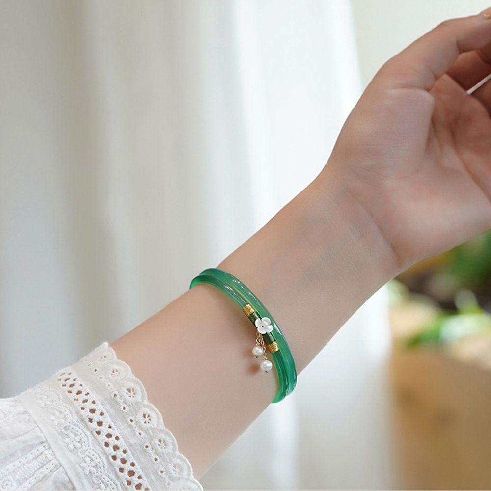 Wedding Jewelry Antique Bracelet Chinese Style Jewelry Stone Bracelet Women Bangles