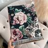 Autumn new rose warm temperament versatile thickened shawl jacquard craftsmanship with imitation cashmere scarf