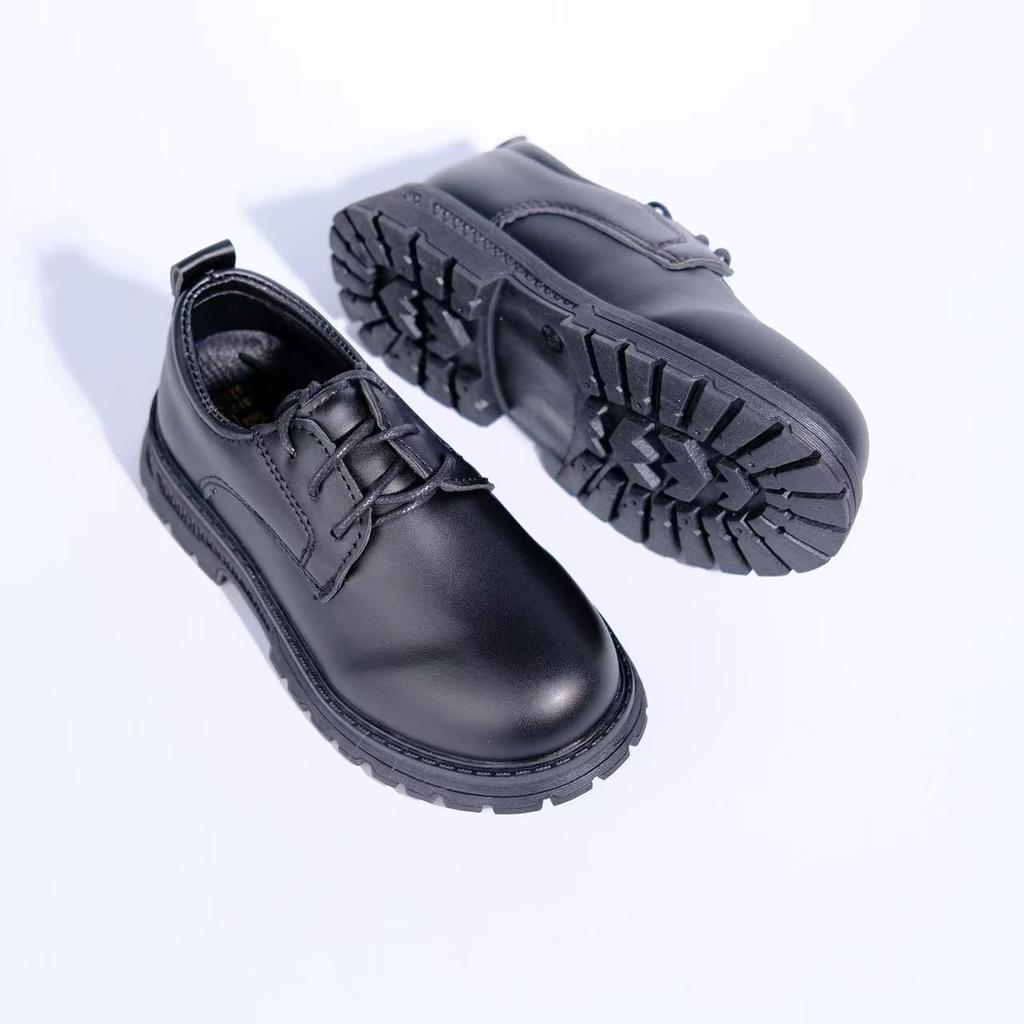 Children's Shoes Wholesale 2026 Student Season New Arrivals African Children's School Shoes Matte Black Leather Shoes Performance Stage Shoes