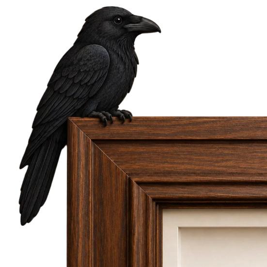 Accents de pièce inspirés par la nature, Décor Topper d'oiseau en bois pour porte, Statuette d'angle de forme adorable, Panneau décoratif en bois fait à la main, Aménagement intérieur de forêt