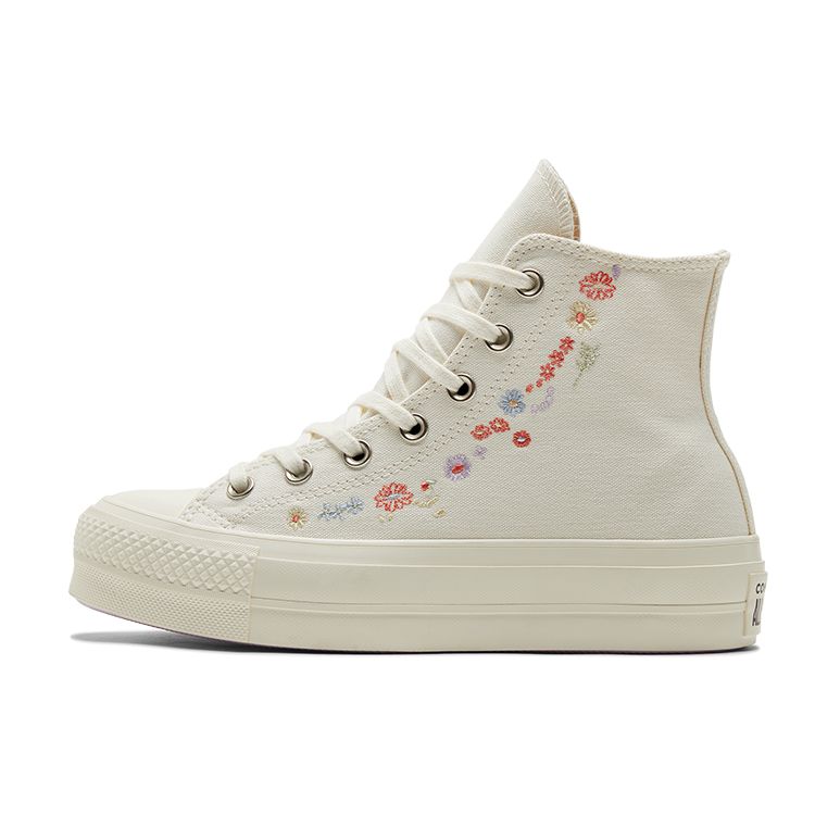 

Converse Chuck Taylor All Star Lift High Embroidered Floral - Egret A01586C 36.5
