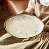 8-inch Nordic Irregular Embossed Ceramic Serving Plate