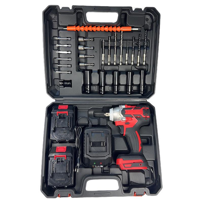 High-Power Dual-Use Electric Wrench Set with High Torque Lithium Battery for Auto Repair and Air Gun Screwdriver Functions