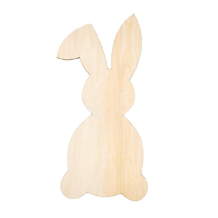 5Pcs Bunnies Eggs Shape Cutouts Wood Cutouts Unfinished Wood Cutouts Animal Shape Wood Slices for Painting Art Craft