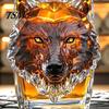 Caraffa da Whiskey in Vetro Resistente 300ml Forma Testa di Lupo Tappo ad Alta Tenuta Stagna Vetro Borosilicato Vino Sigillo a Tenuta Stagna Contenitore per Liquori
