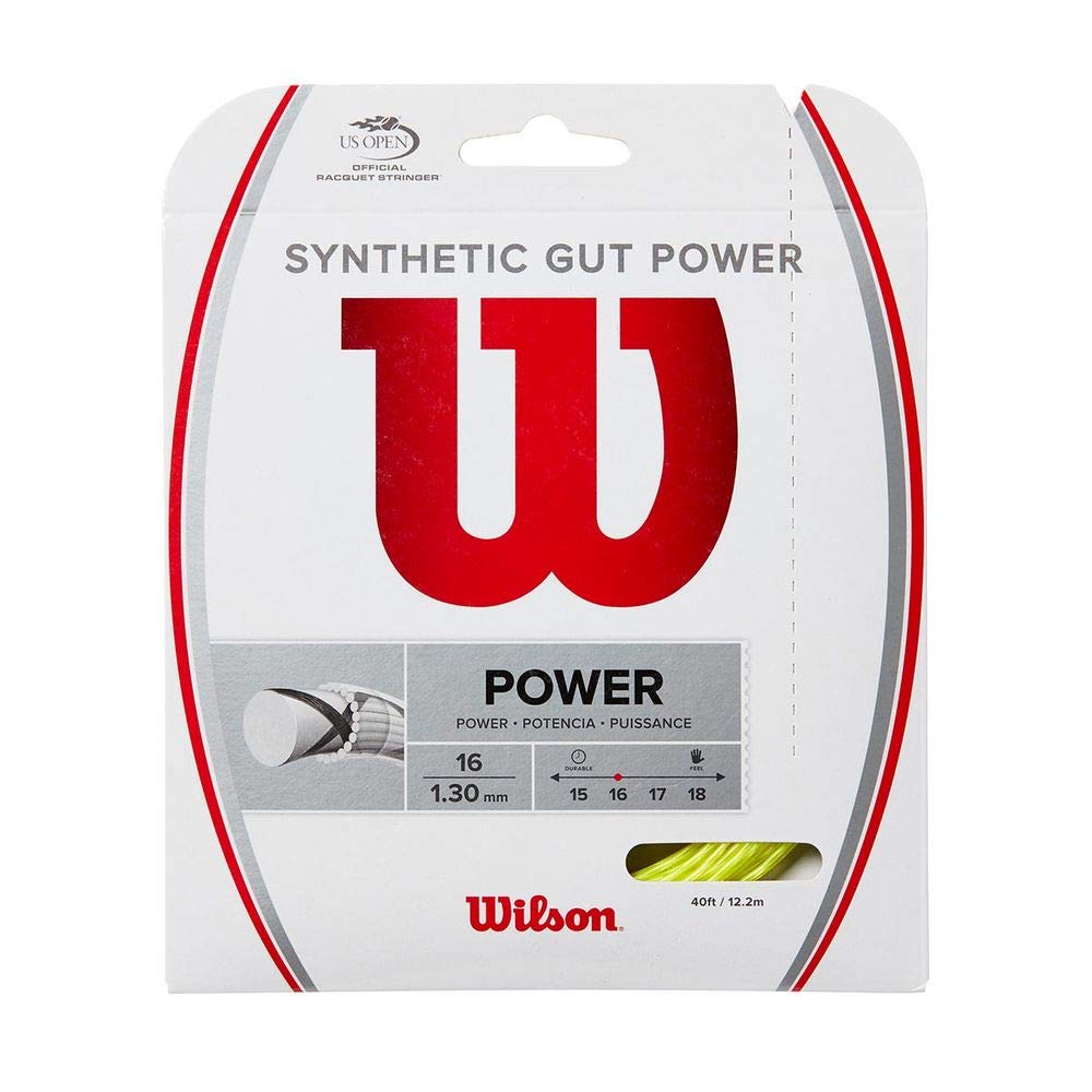 

Wilson SYNTHETIC GUT POWER 16 WR830130416 tennis string 1.30mm yellow жёлтый
