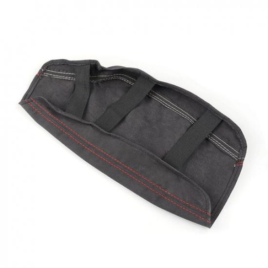 Center Console Armrest Box Suede Leather + Red line Cover For BMW F30 2013-2018