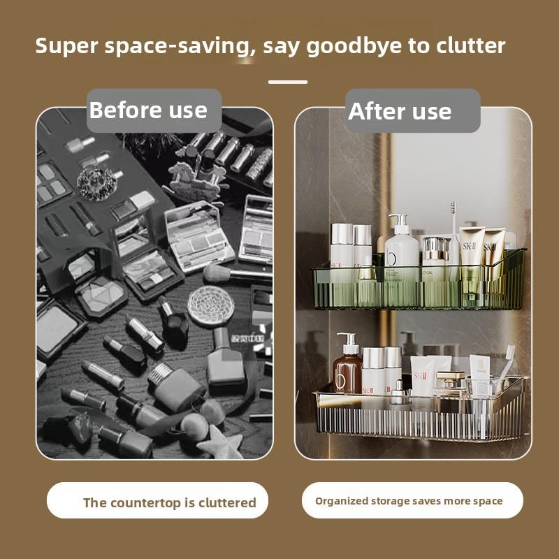 Bathroom Rack, Toilet, Toilet Supplies, Wall Hanging, No Punching On The Wall, Hand Washing Table, Cosmetics Storage Box