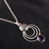 Amethyst Gemstone Jewelry, 925 Solid Sterling Silver Pendant, Handmade Gorgeous Silver Chain Jewelry For Wedding Gift