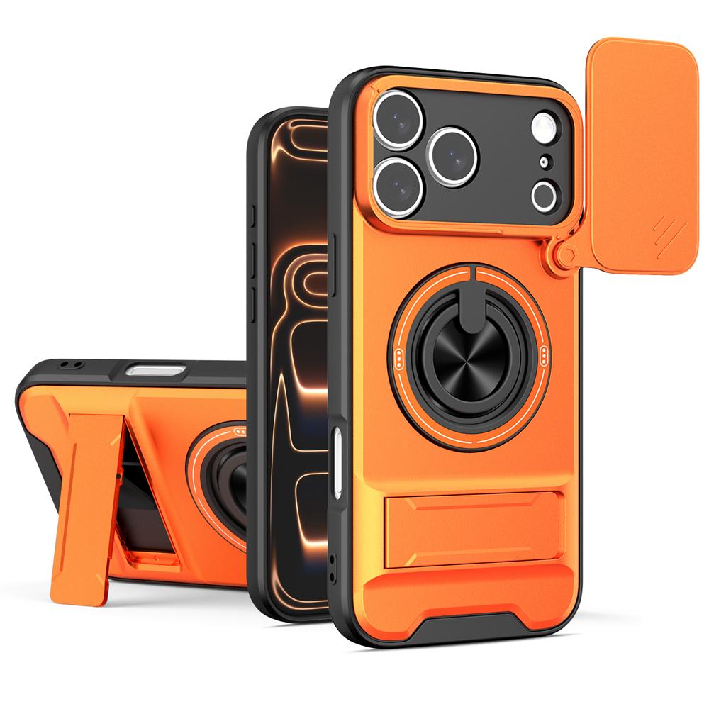 KEYSION Magnetic Phone Case for iPhone 17 Pro Max Slide Camera Protection Upright Kickstand Shockproof Cover for iPhone 17 Air