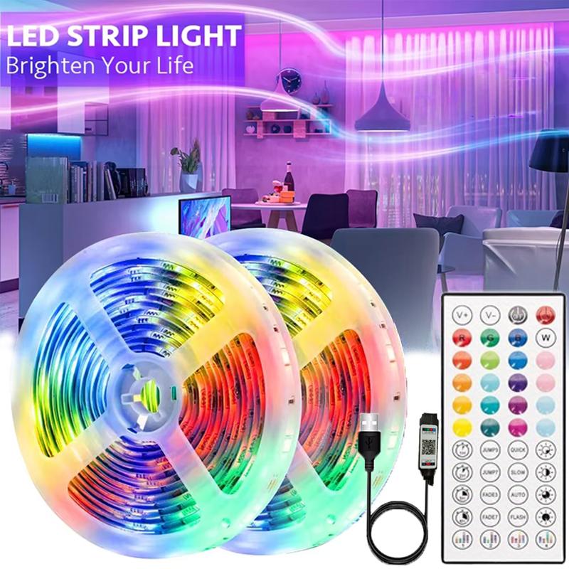 

RGB LED Light Strip USB Powered 5050 Flexible Ribbon with Remote Control Color Changing TV Backlight Light for Home Party Decor 1m