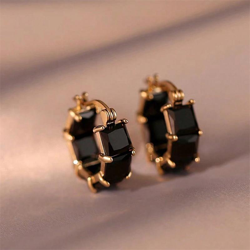 

Серьга-кафф из кубического циркония для женщин, уникальный инди-дизайн, элегантные аксессуары для ушей чёрный