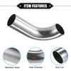 Bend Elbow Pipe Tube, 1.25" OD 4.72" 2.56" Leg 90 Degree DIY Exhaust Pipe Intercooler Air Intake Tube Universal for Car Automotive Durable 304