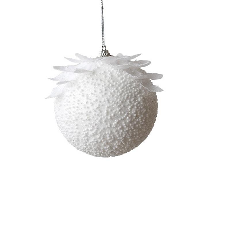 

8/10см Пенопластовые Рождественские Шары Украшения Белый Цветочный Шар Подвеска для Рождественской Елки Свадебные Украшения Новогодние Украшения 8cm