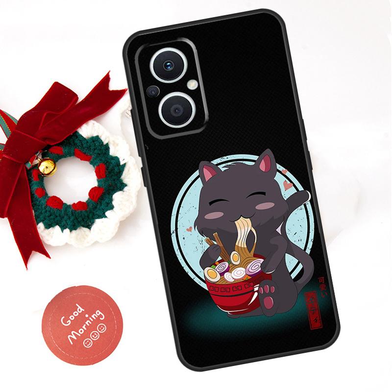 Ramen Cat Japanese Art Funda For OPPO Reno 8 Lite 10 11 12 13 14 Pro 11F 12F 13F 14F OPPO Find X8 X5 X6 X9 Pro Case