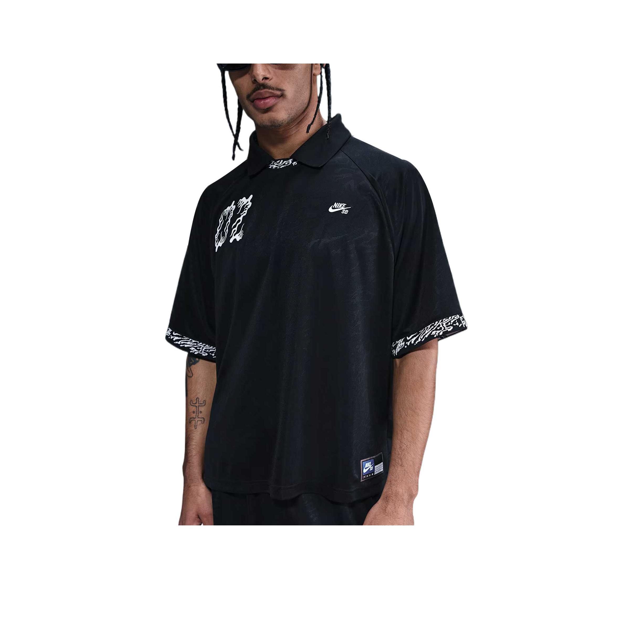 

Nike Dri-Fit Sb Comfortable Fashion Simple Versatile Short Sleeve Polo Shirt Men tops Black HJ2965-010 M