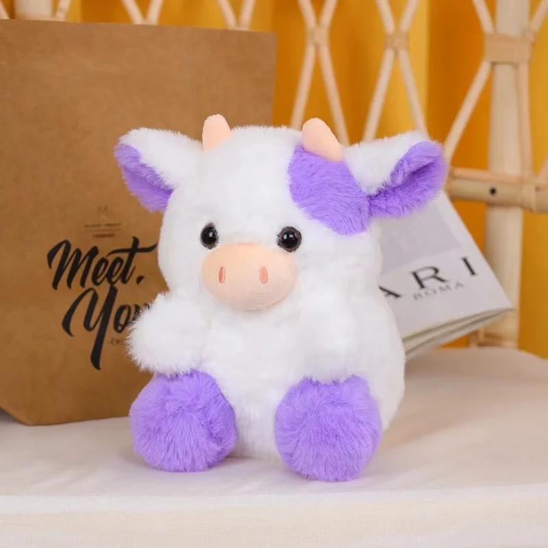 20cm Soft Cute Hair Cow Plush Toy Doll Car Decoration Home Table Decoration Cake Doll Male and Female Birthday Cow Gift