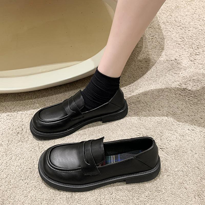Small Leather Shoes for Women In 2024, New British Style, One Foot, Thin Sole, Soft Sole, Super Soft Single Shoe for Women