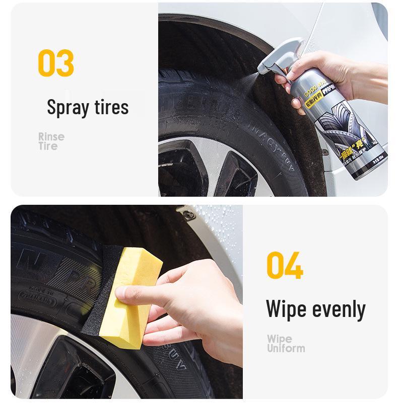 Tire Shine & Conditioner: Dustproof, Anti-Ash, Black Bright Glaze for 3D Tire Refresh