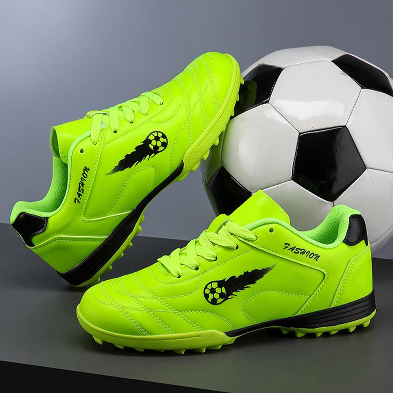 Boys Large Size Autumn and Winter New Leather Outdoor Sports Football Shoes Girls Soft and Lightweight Running Shoes