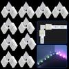 10x 10mm 4 Pin 5050/3528 Rgb Led Strip Light Corner Connector L-shaped Design Pbt Fireproof Material Pcb Adapter
