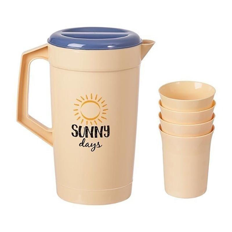 2000ml Large-Capacity Cold Water Jug With Cup Heat Resistant Household Teapot Kettle Beverage Storage Container Bottle