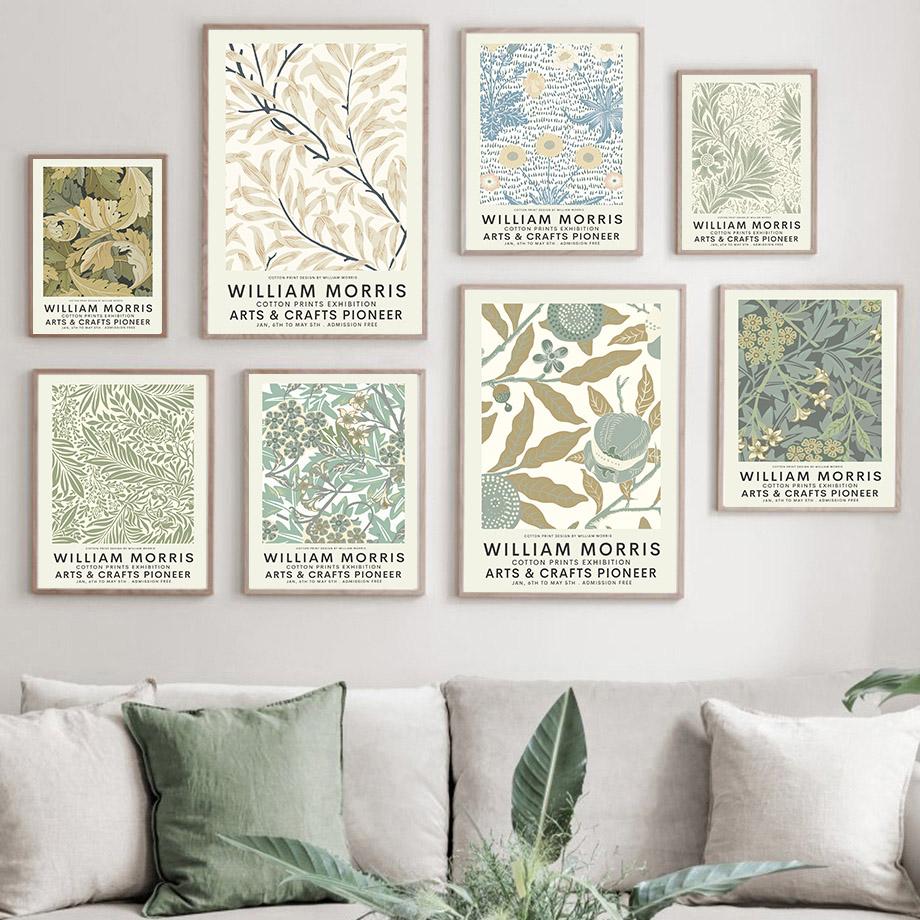 William Morris Museum Utställning Galleri Väggkonst Nordiska affischer Dukmålning Och tryck Väggbilder för vardagsrumsinredning