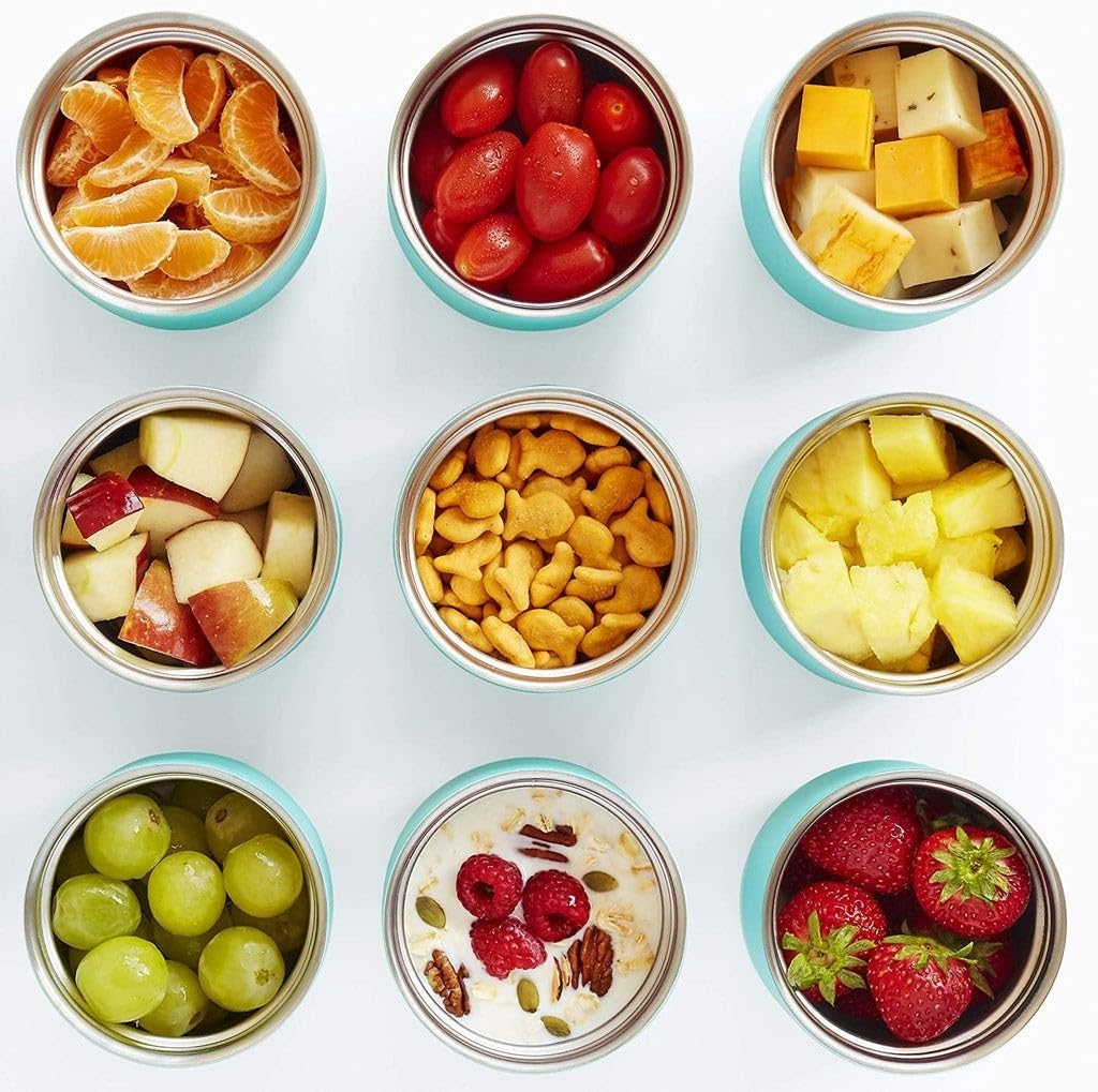 ZOKU Teal Food Insulates Keeps Food Hot or Colorful Food Convenient for Outdoor and Teal Jar, 295ml, Food, Cold, Jar, Travel, Activities, Lunchboxes,