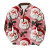 Men's Fashion Christmas Printed Corduroy Zipper Shirt