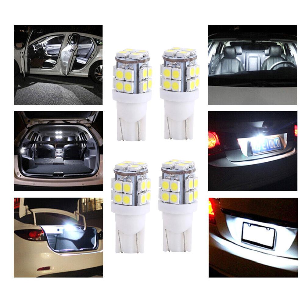 10pcs Car Interior Reading Light T10 3528 20SMD W5W 12V LED Bulbs Car Signal Indicator Lamp Car Lights Universal Accessories